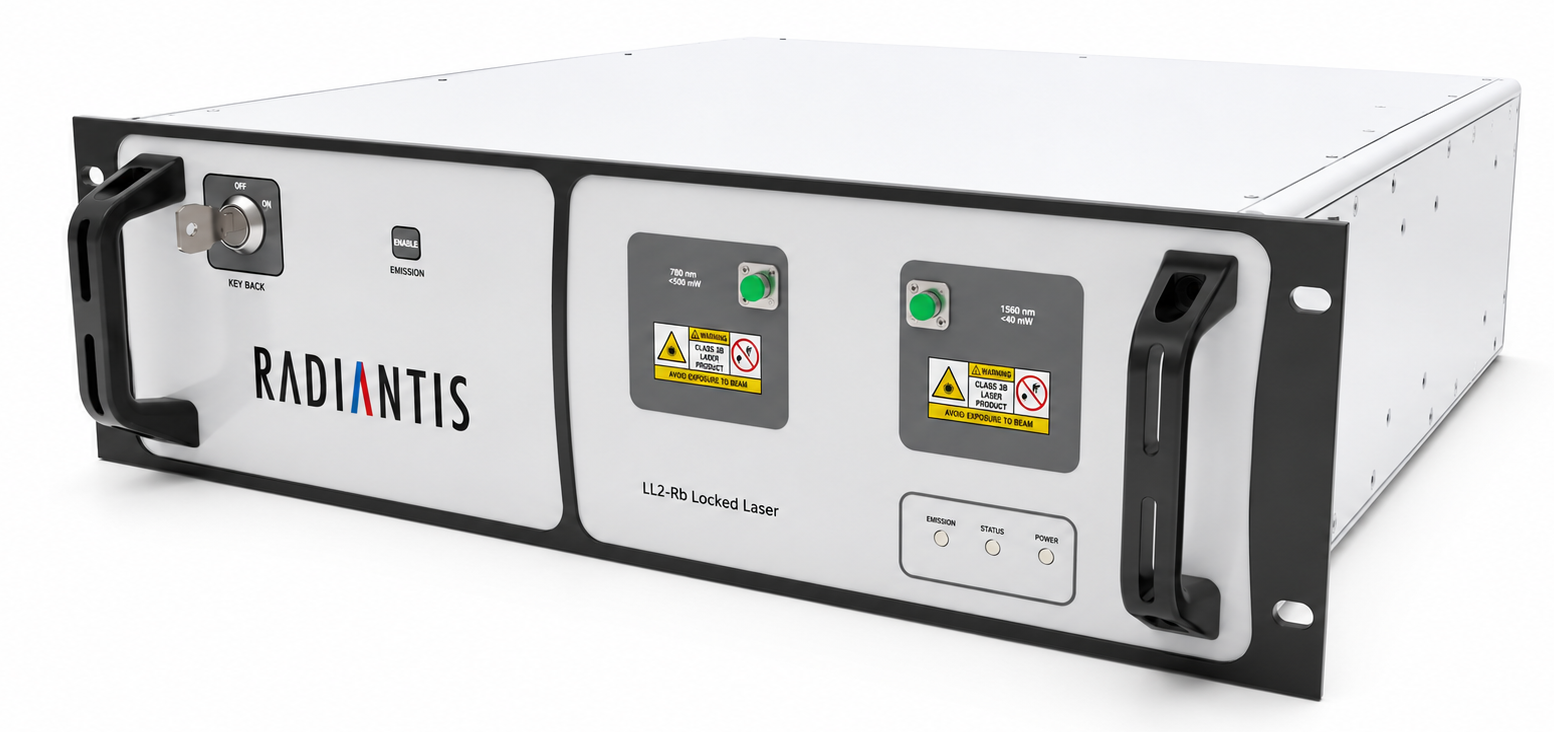 Radiantis Locked Laser System, a rack-mounted frequency-locked laser