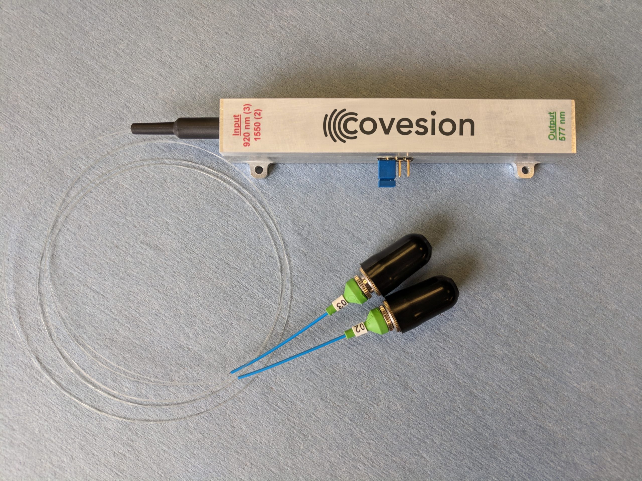 Covesion fiber coupled frequency conversion module with fiber connectors